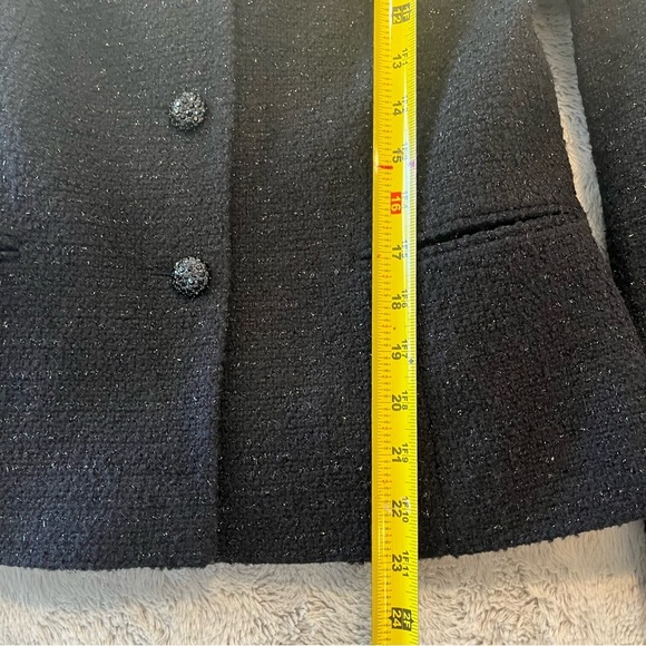 Talbots Blazer Jacket Tweed Wool Classy Elegant Shimmer Sparkly Steampunk 6P - Picture 7 of 11